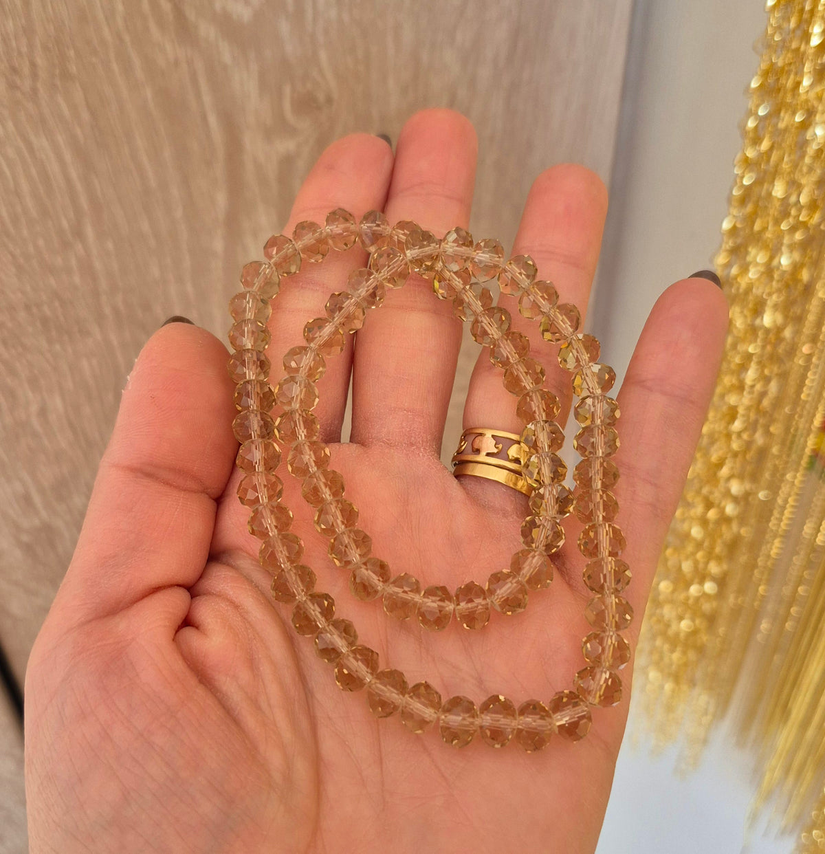 Cristal 8mm beige traslúcido