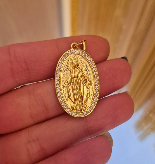 Medallón Virgen la Milagrosa o Virgen de los Rayos