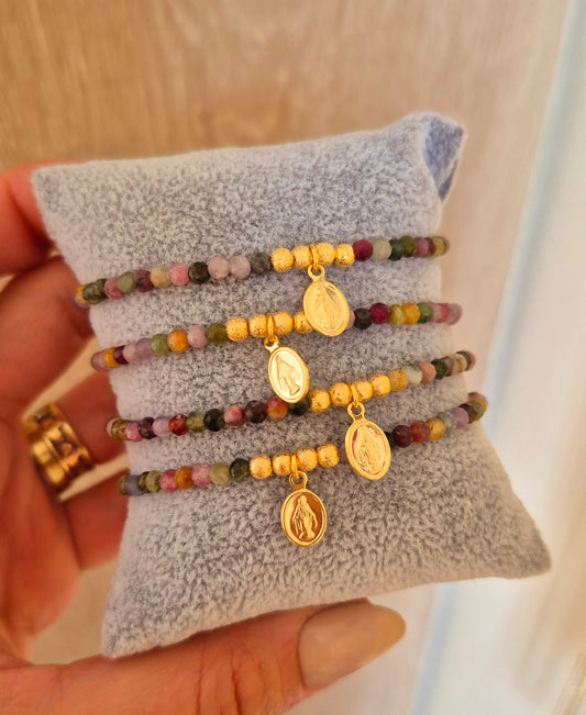 Pulsera Virgen de los Rayos Turmalina