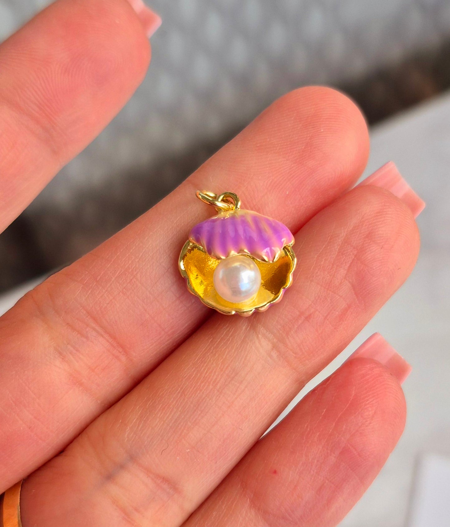 Conchita de mar esmaltada Lila