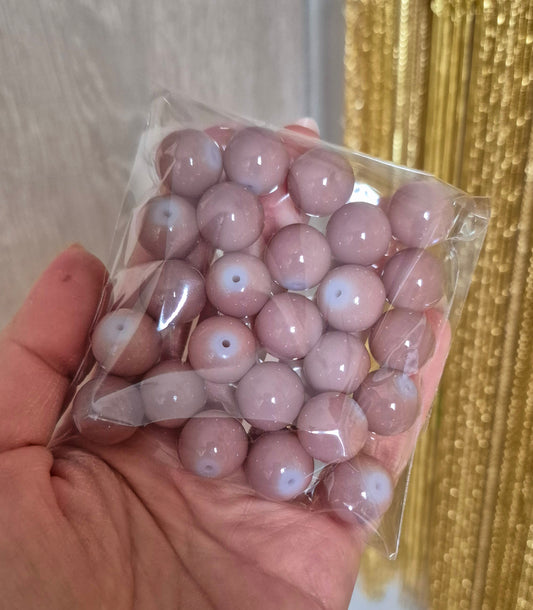 Bolas de vidrio 16mm Beige Oscuro - (25 unidades)