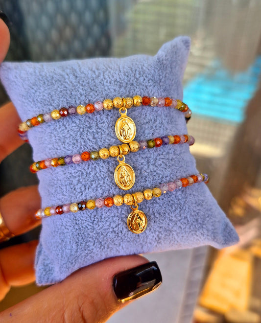 Pulsera circoncitos y Virgen Milagrosa o Virgen de los Rayos