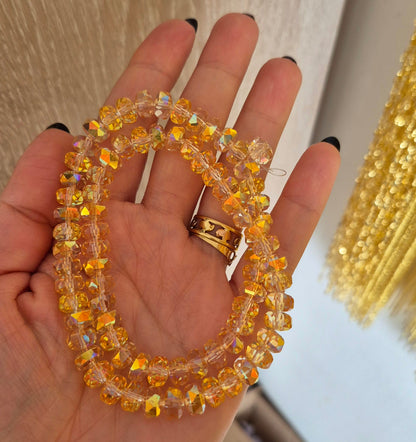 Cristal rondelle 8mm dorado