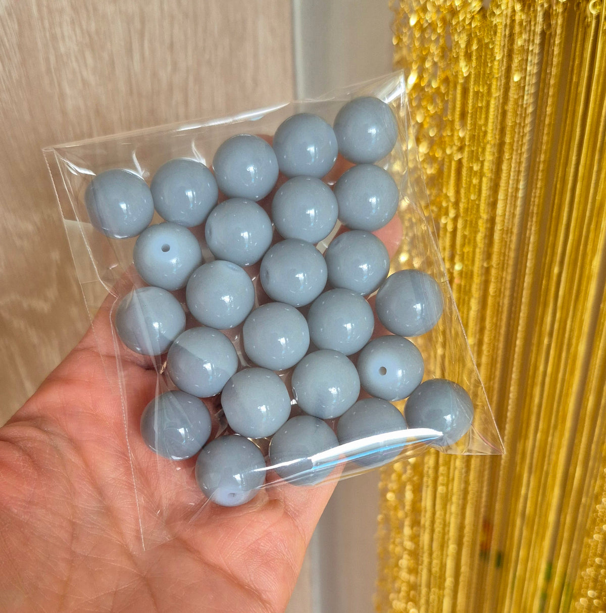 Bolas de vidrio 16 mm Gris - (25 unidades)