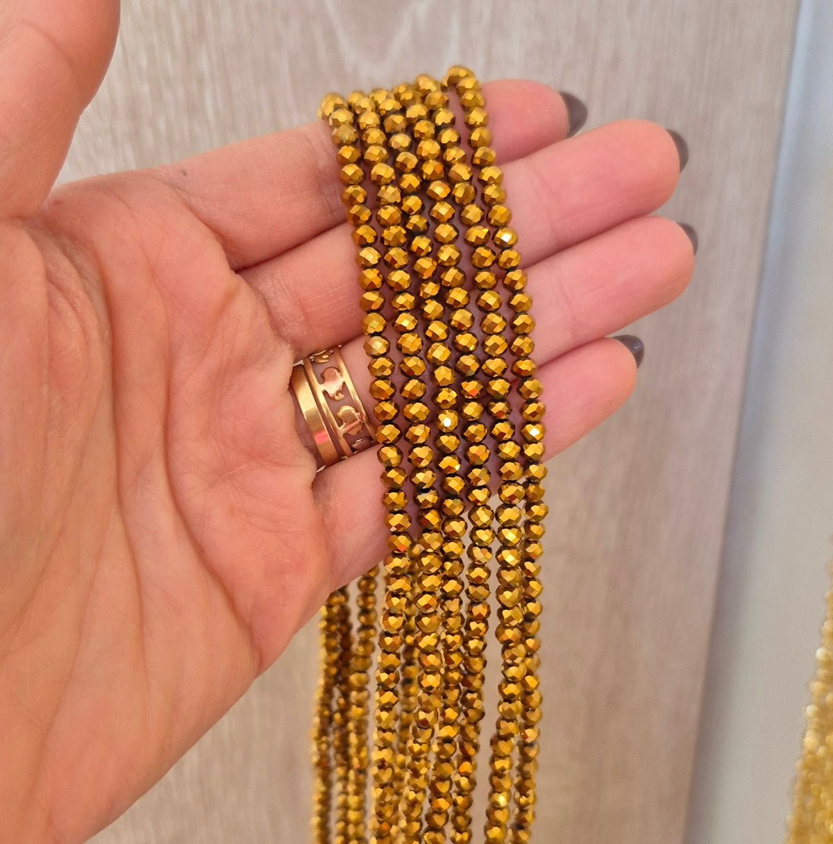 Cristal 4mm dorado