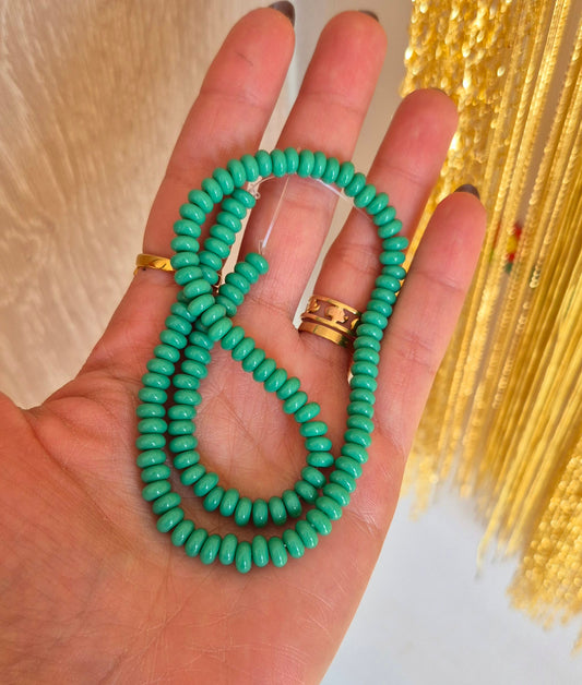 Donitas de vidrio Verde Jade
