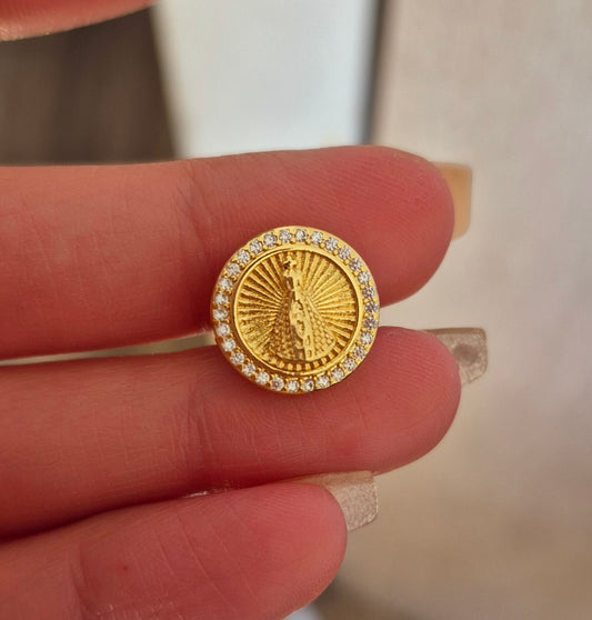 Virgen de Valle circones tipo pasador