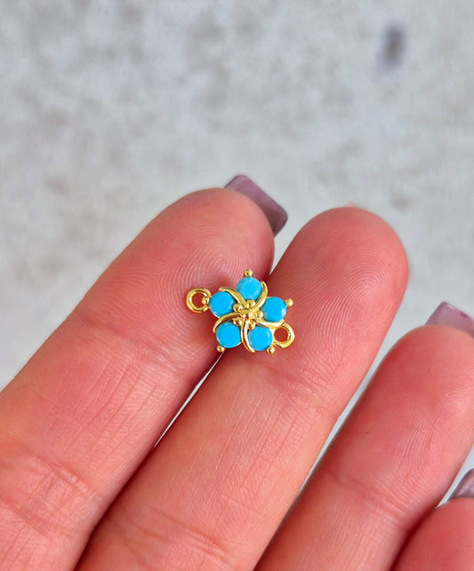 Flor conectora turquesa