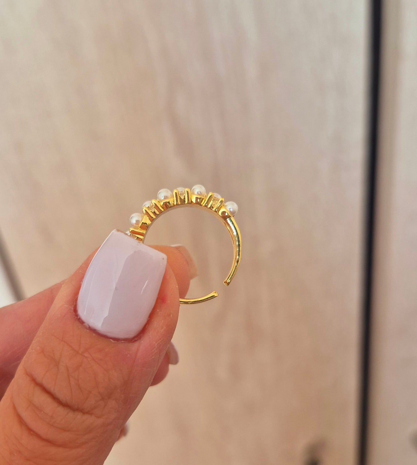 Anillo perlitas