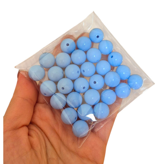 Bolas chicle 14mm Azul pastel - (30 unidades)