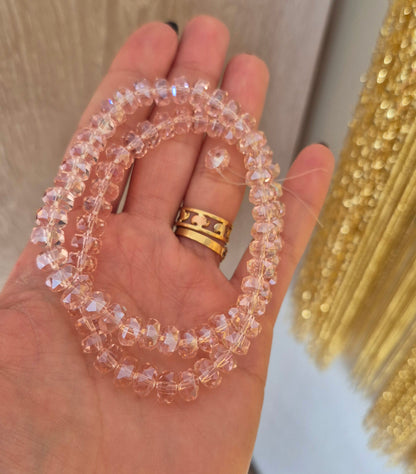 Cristal rondelle 8mm rosa pastel