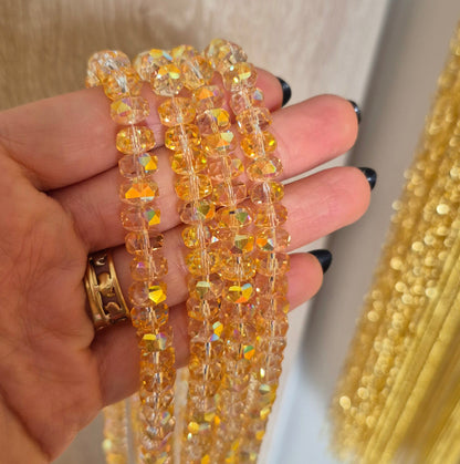 Cristal rondelle 8mm dorado