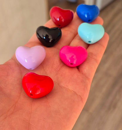 Corazones acrílicos- (1 unidad)