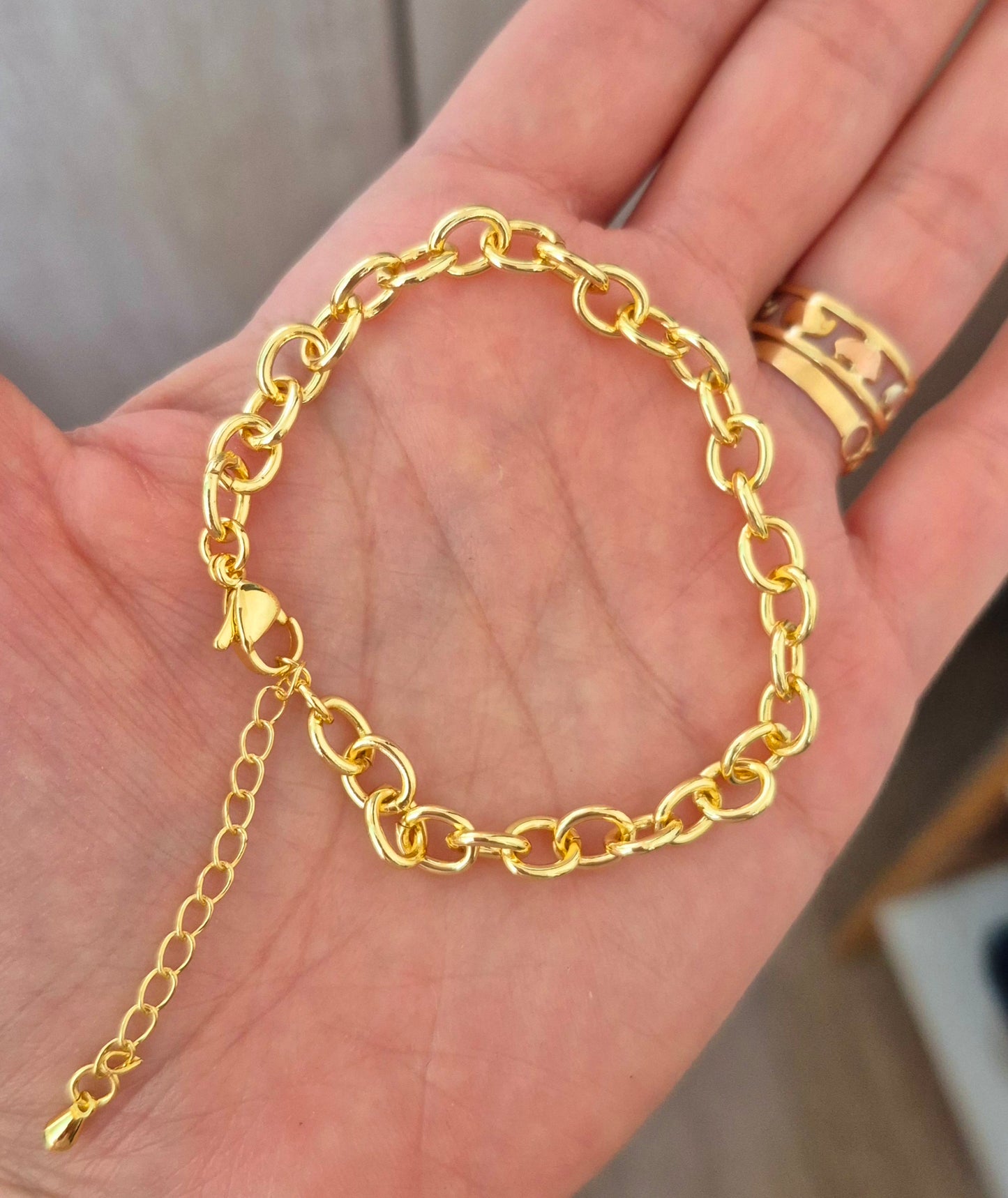 Pulsera eslabón ovalado grueso