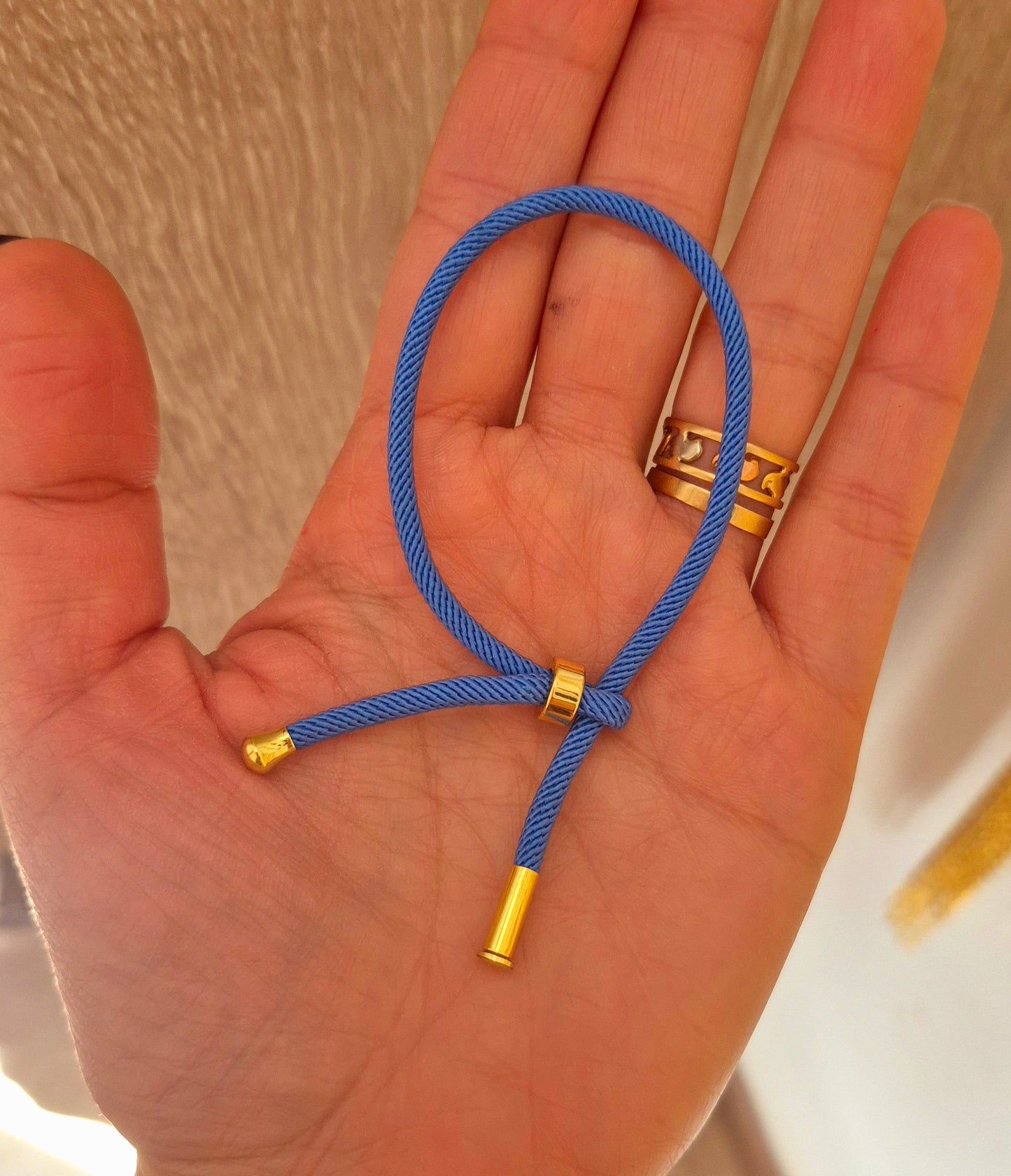 Pulsera cordón azul