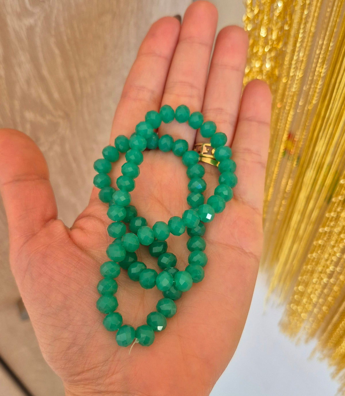 Cristal 8mm verde esmeralda