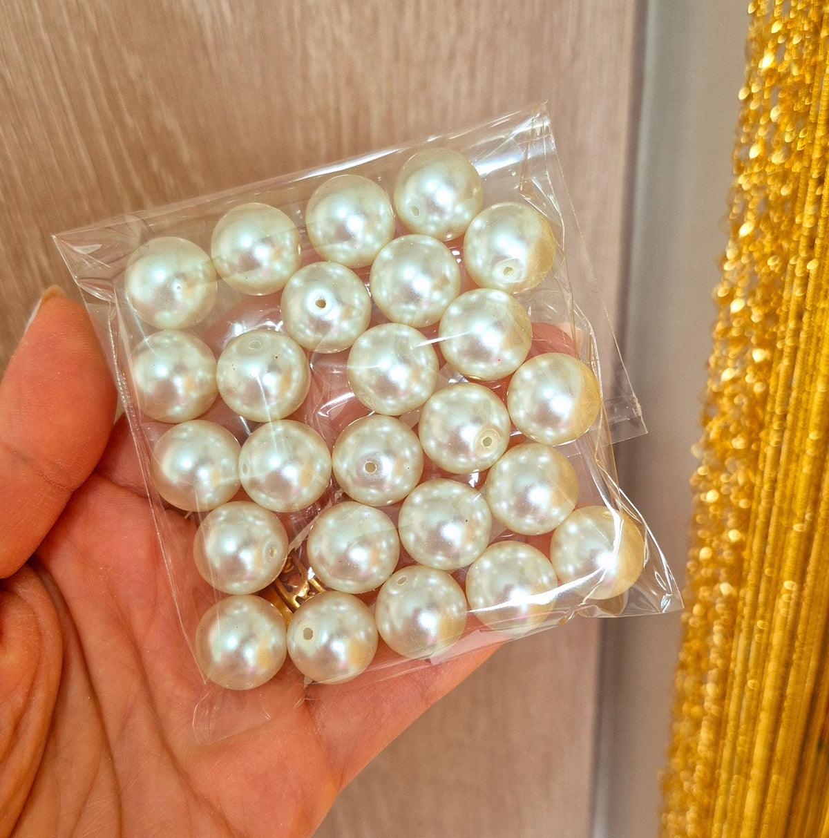 Bolas de perlas acrilicas 16 mm - (25 unidades)