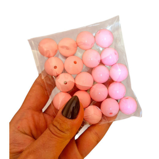 Bolas chicle 18 mm Rosado - (20 unidades)