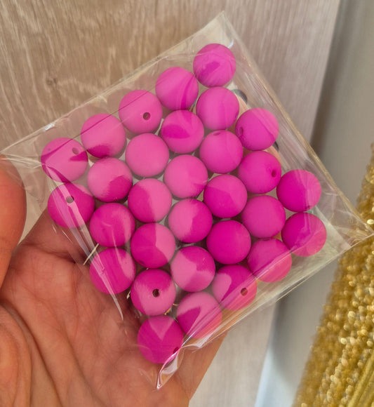 Bolas chicle mate 14 mm Fucsia - (30 unidades)