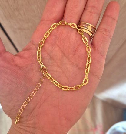 Pulsera eslabón grueso