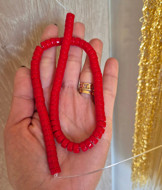 Discos de vidrio grandes rojo