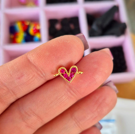 Corazón conector fucsia