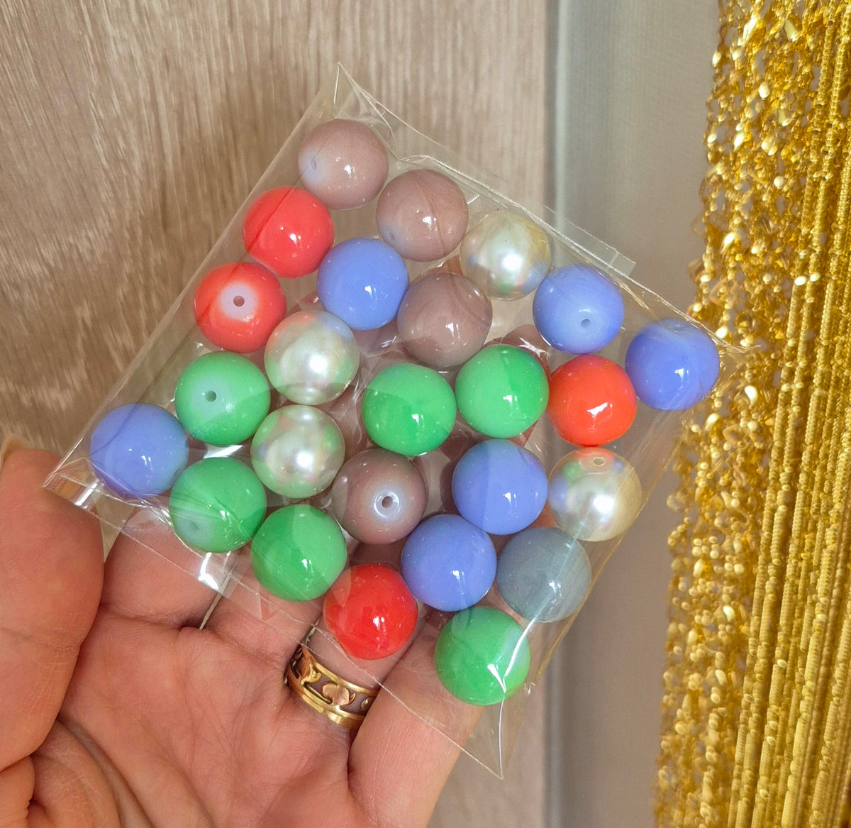 Bolas de vidrio 16 mm surtidas - (25 unidades)
