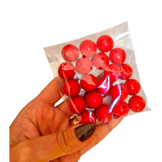 Bolas chicle 18mm Rojo - (20 unidades)