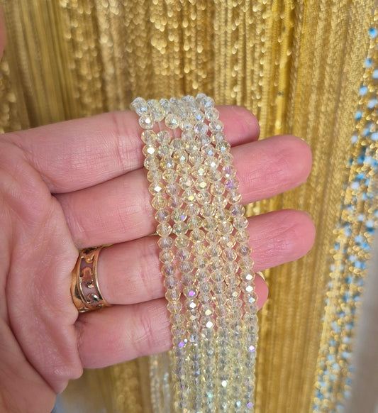 Cristal 4mm Amarillo pastel tornasol